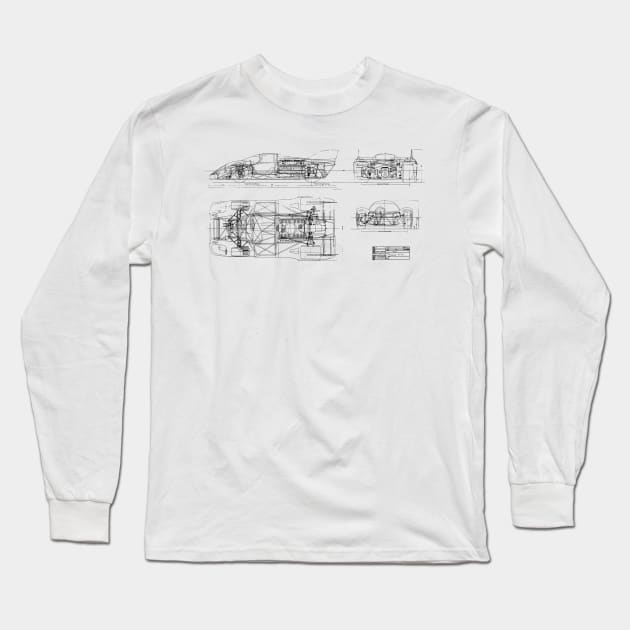 917 Blueprint Long Sleeve T-Shirt by FASTER